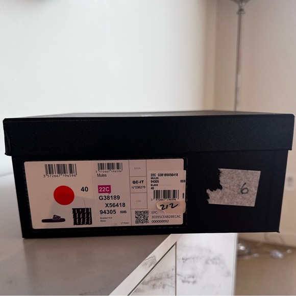 CHANEL Black Braided Knit Logo Accents Women's Flat Sandals Slip-On EU 40 / US 9 - Picture 5 of 5